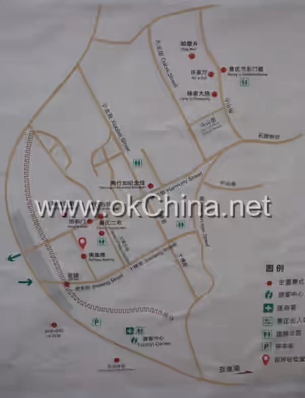 Map of Ancient Huizhou Cultural Tourism Area