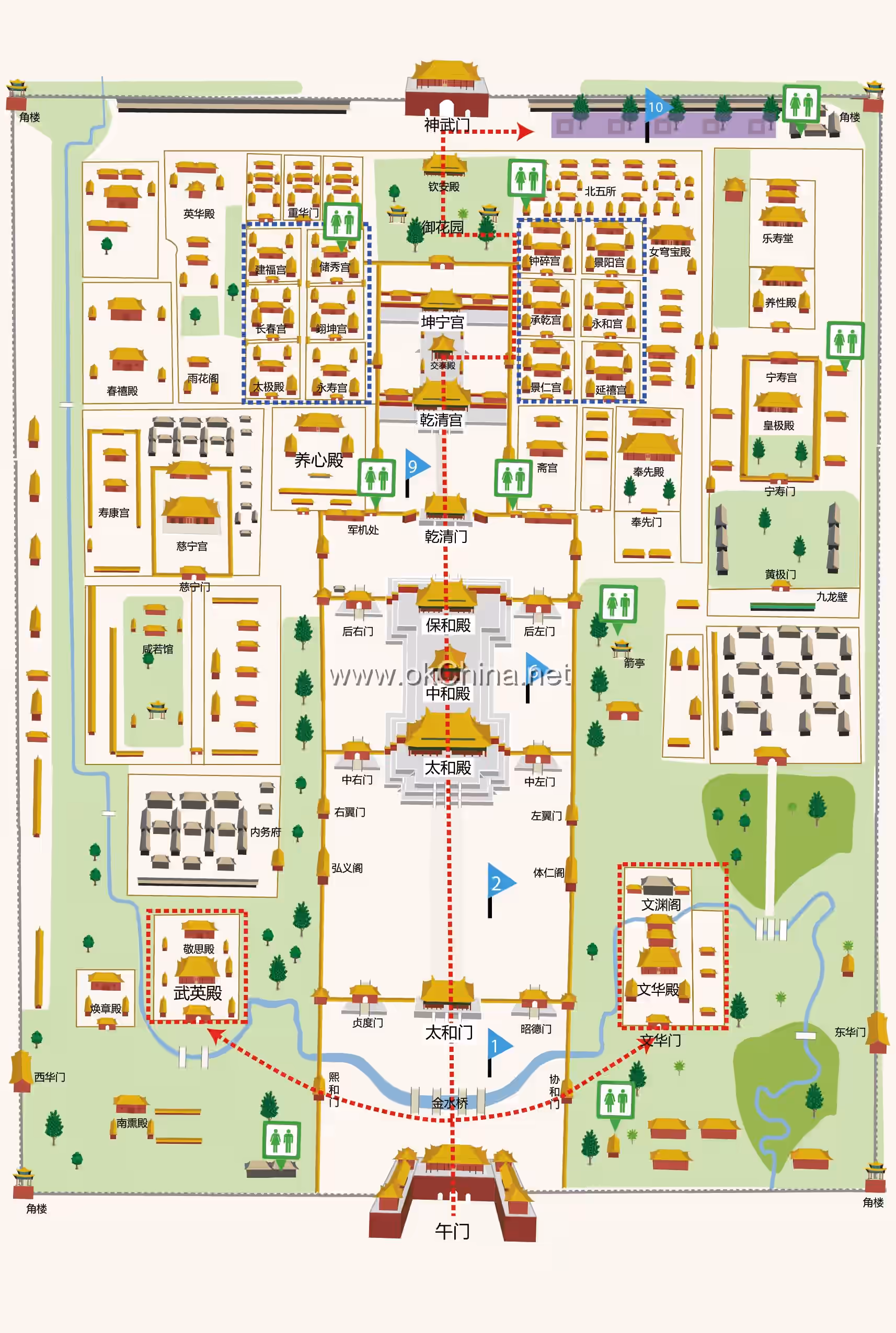 Map of The Palace Museum And Forbidden City