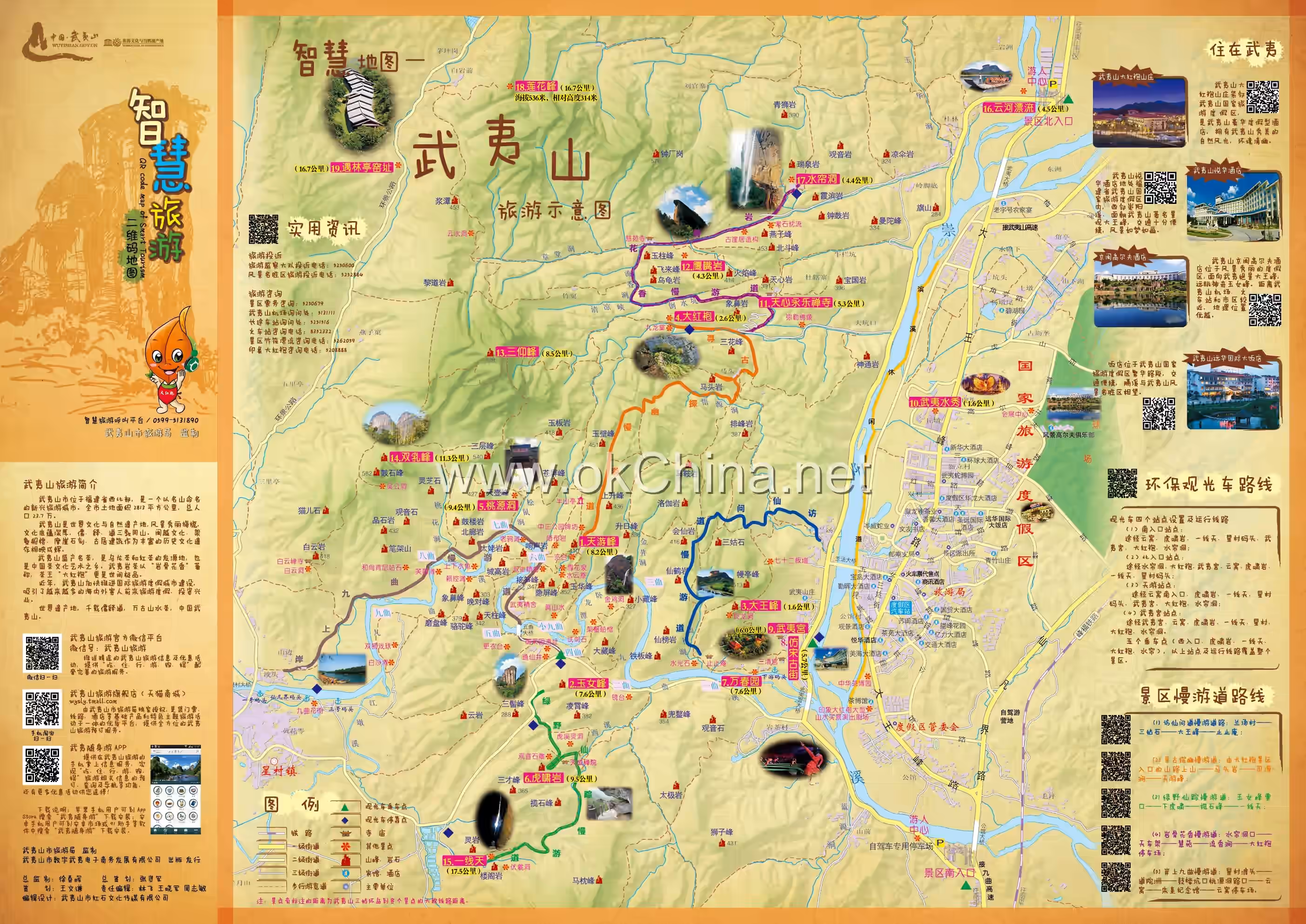 Map of Wuyi Mountain Scenic Area