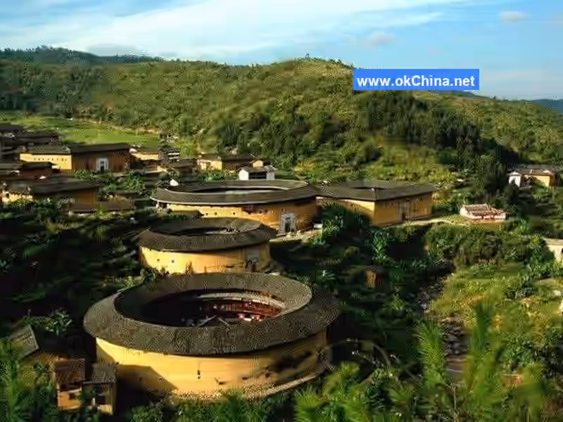 Fujian Tulou Tourist Area In Yongding And Nanjing