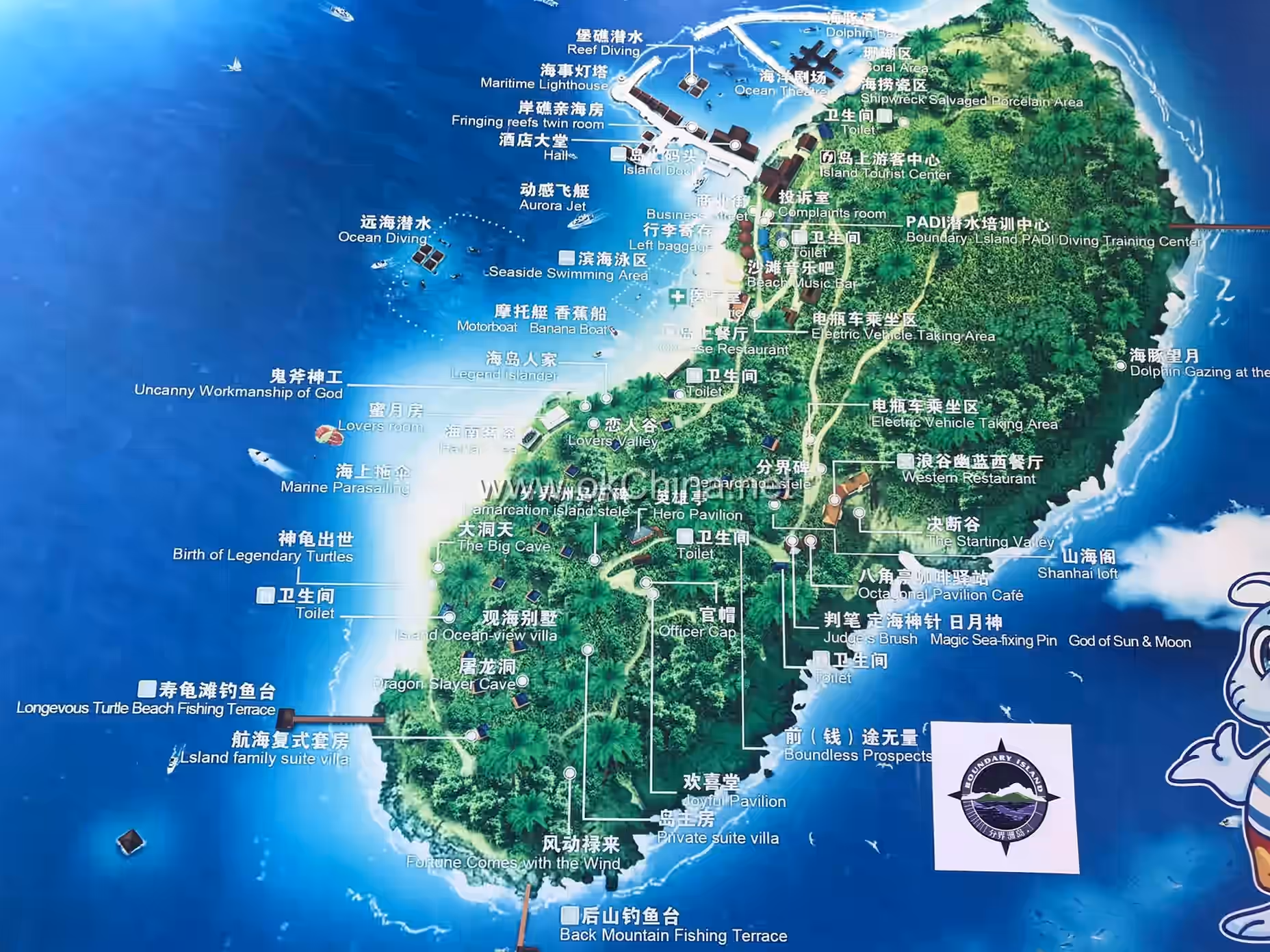 Map of Fenjiezhou Island Tourist Area