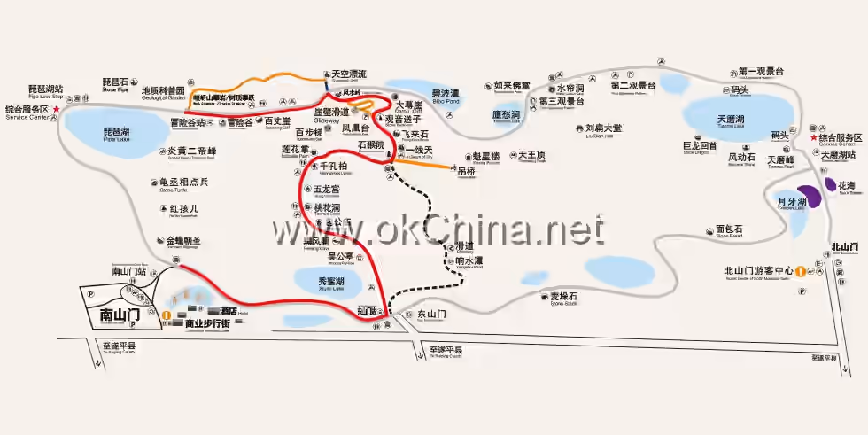 Map of Chaya Mountain Tourist Area