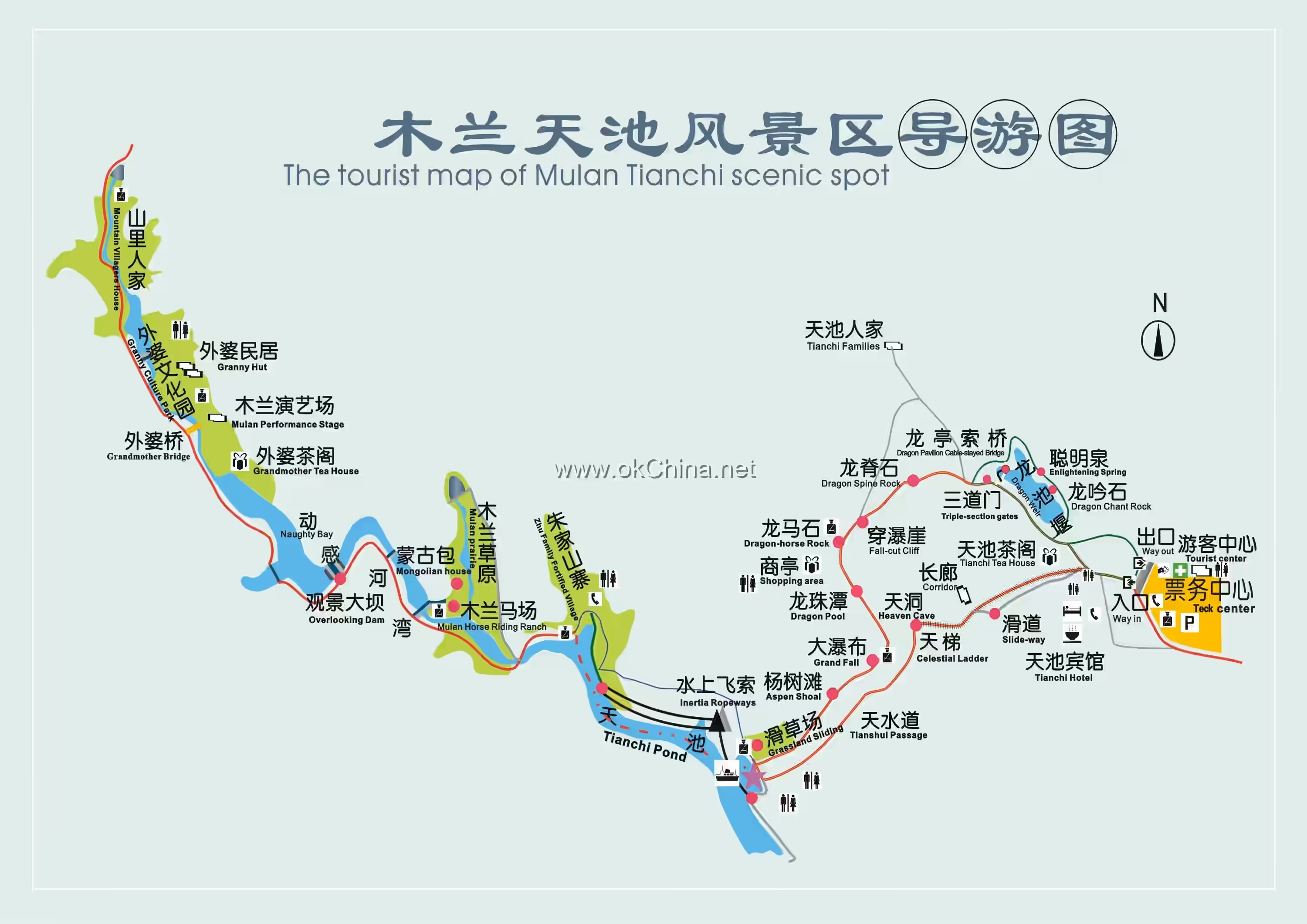 Map of Mulan Cultural Ecological Tourist Area