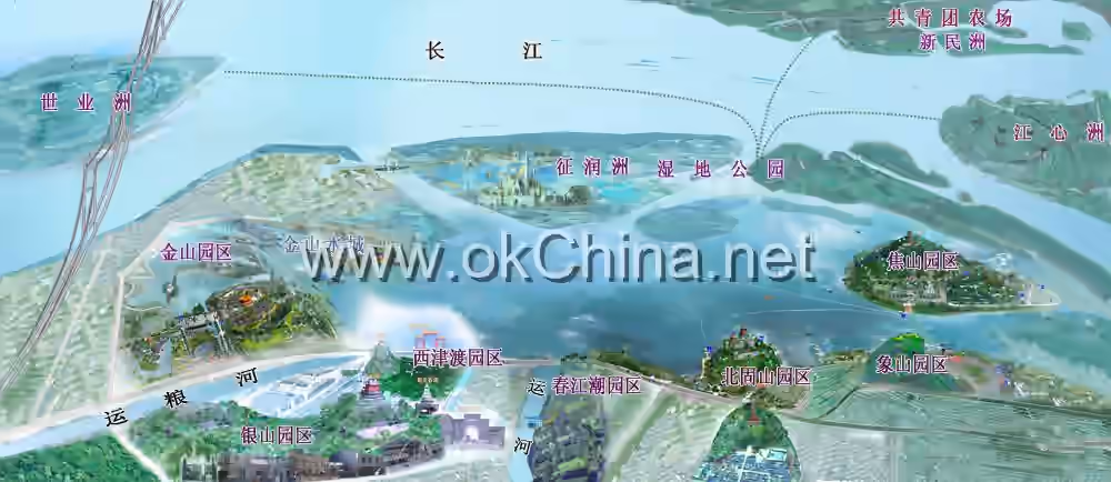 Map of Mount Jin And Mount Jiao And Mount Beigu Scenic Area