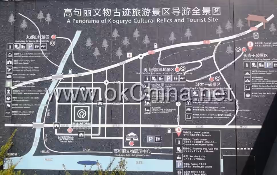 Map of Goguryeo Cultural Relics Scenic Area