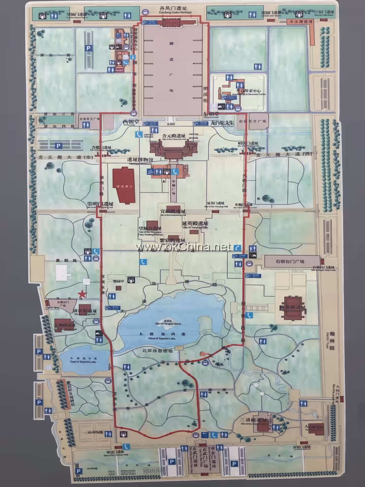 Map of Daming Palace Tourist Area