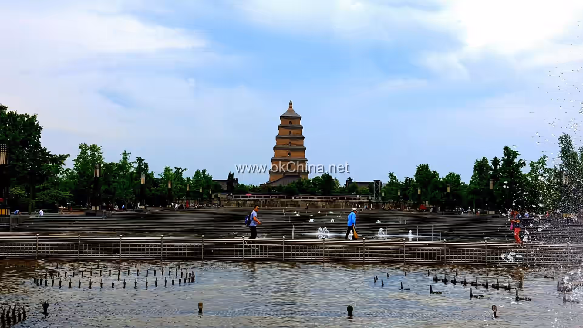 Giant Wild Goose Pagoda And Tang Paradise Scenic Area