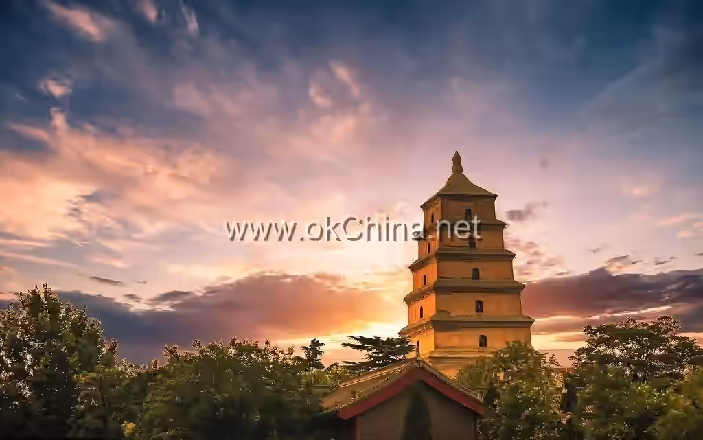 Giant Wild Goose Pagoda And Tang Paradise Scenic Area