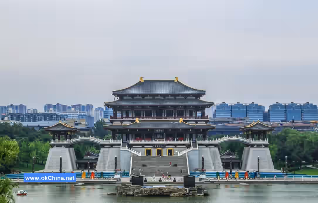 Giant Wild Goose Pagoda And Tang Paradise Scenic Area