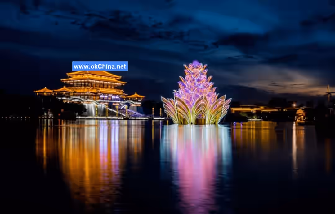 Giant Wild Goose Pagoda And Tang Paradise Scenic Area