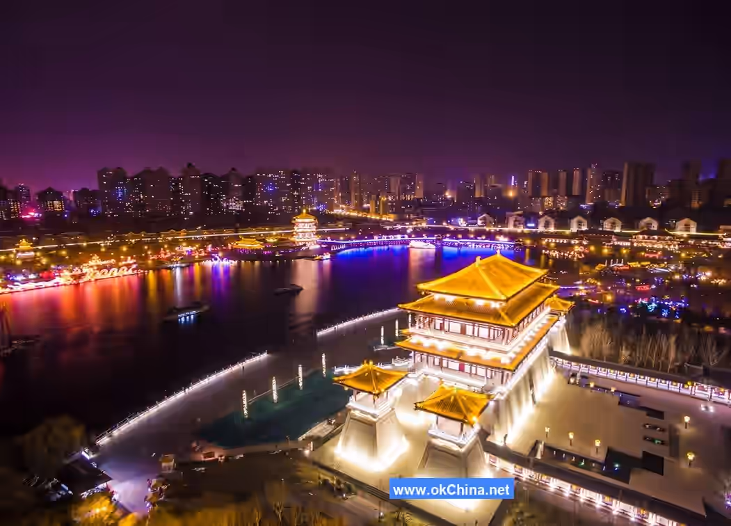 Giant Wild Goose Pagoda And Tang Paradise Scenic Area