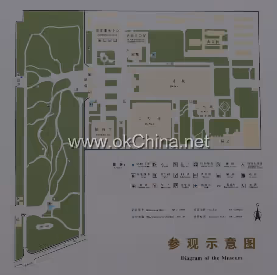 Map of Mausoleum Of The First Qin Emperor And Terracotta Army Scenic Area