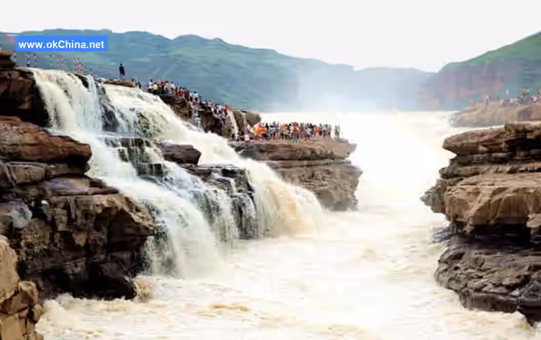 Yellow River Hukou Waterfall Tourist Area In YanAn