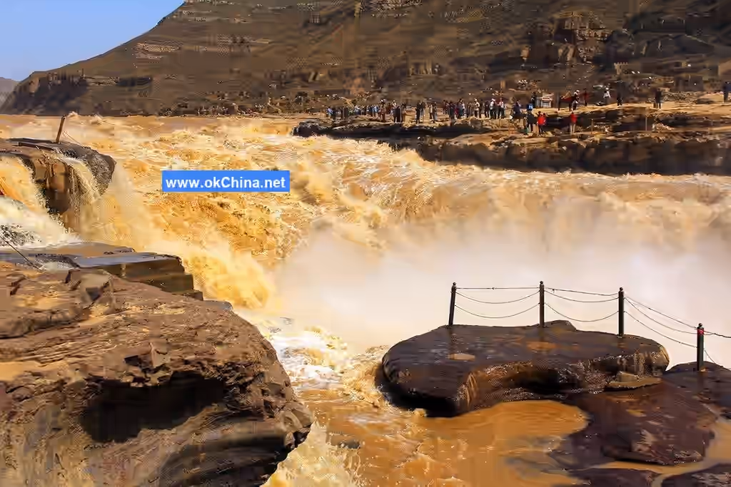 Yellow River Hukou Waterfall Tourist Area In YanAn