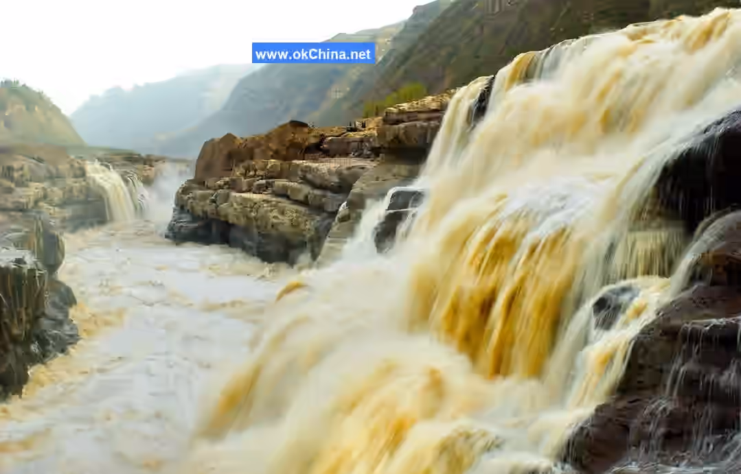 Yellow River Hukou Waterfall Tourist Area In Linfen