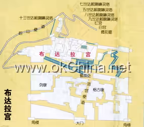 Map of Potala Palace Scenic Area